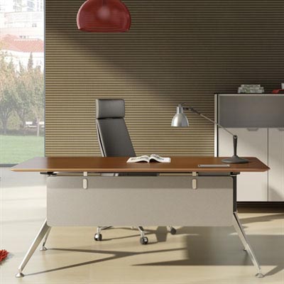 Image for POTENZA OFFICE DESK 1800 X 800 X 750MM VIRGINIA WALNUT MELAMINE from Barkers Rubber Stamps & Office Products Depot