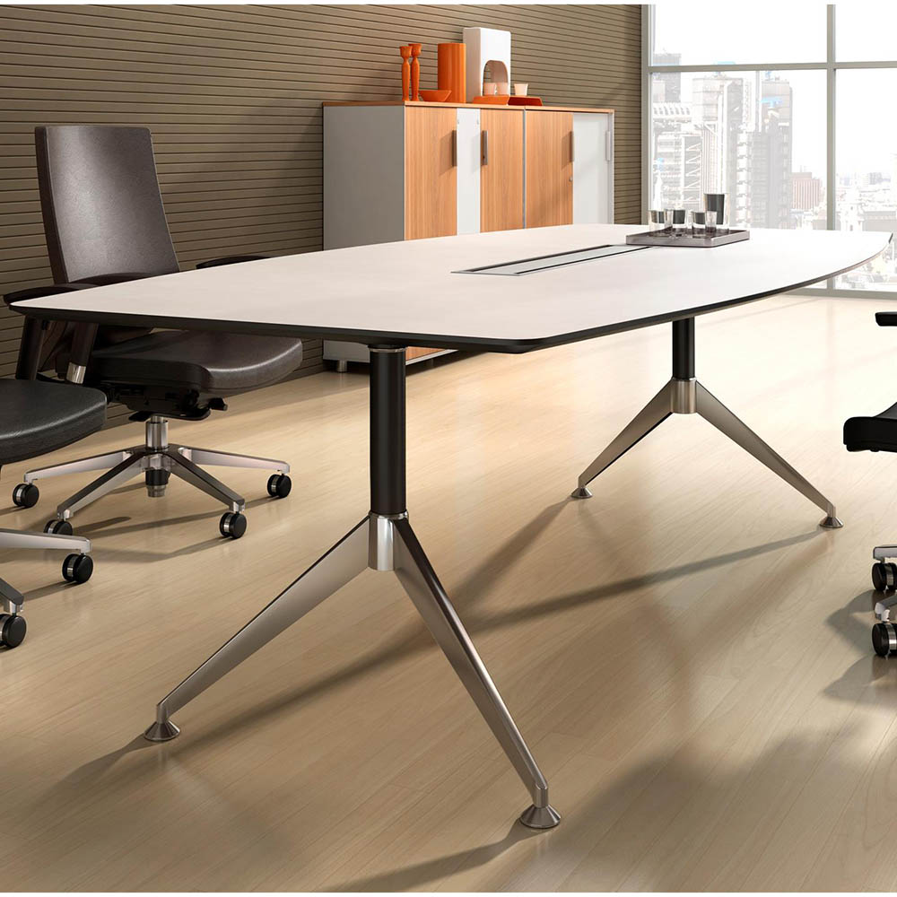 Image for POTENZA BOARDROOM TABLE 2400 X 1200 X 750MM WHITE from Barkers Rubber Stamps & Office Products Depot