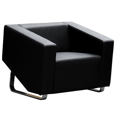 Image for CUBE SOFA LOUNGE SINGLE SEATER BLACK from Ross Office Supplies Office Products Depot