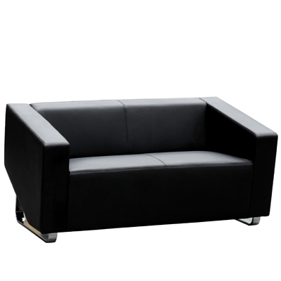 Image for CUBE SOFA LOUNGE TWO SEATER BLACK from Ross Office Supplies Office Products Depot