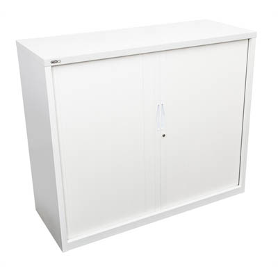 Image for GO STEEL TAMBOUR DOOR CABINET 2 SHELVES 1200 X 1200 X 473MM WHITE CHINA from MOE Office Products Depot Mackay & Whitsundays