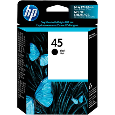 Image for HP 51645AA 45 INK CARTRIDGE BLACK from Office Products Depot