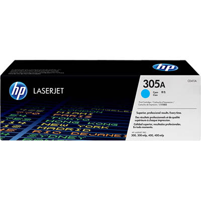 Image for HP CE411A 305A TONER CARTRIDGE CYAN from MOE Office Products Depot Mackay & Whitsundays