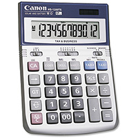 canon hs-1200ts desktop calculator 12 digit silver