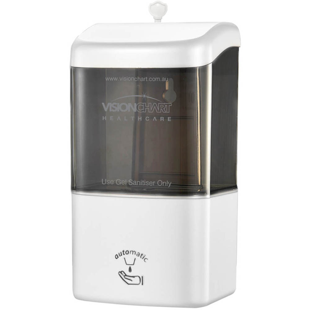 Image for VISIONCHART AUTOMATIC GEL SANITISER WALL MOUNTED DISPENSER WHITE from MOE Office Products Depot Mackay & Whitsundays