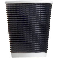 huhtamaki triple wall corrugated coffee cup 8oz charcoal pack 25