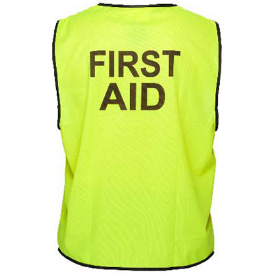 Image for PRIME MOVER MV117 HI-VIS FIRST AID VEST DAY USE YELLOW LARGE from MOE Office Products Depot Mackay & Whitsundays