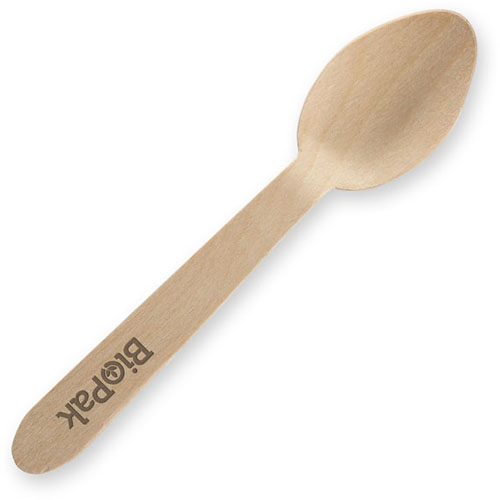 Image for BIOPAK WOODEN TEA SPOON 100MM PACK 100 from Office Products Depot