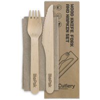 biopak wooden cutlery set pack 100