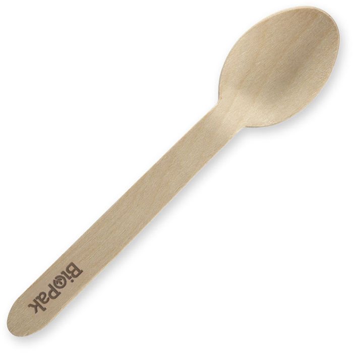 Image for BIOPAK WOODEN SPOON 160MM PACK 100 from Barkers Rubber Stamps & Office Products Depot