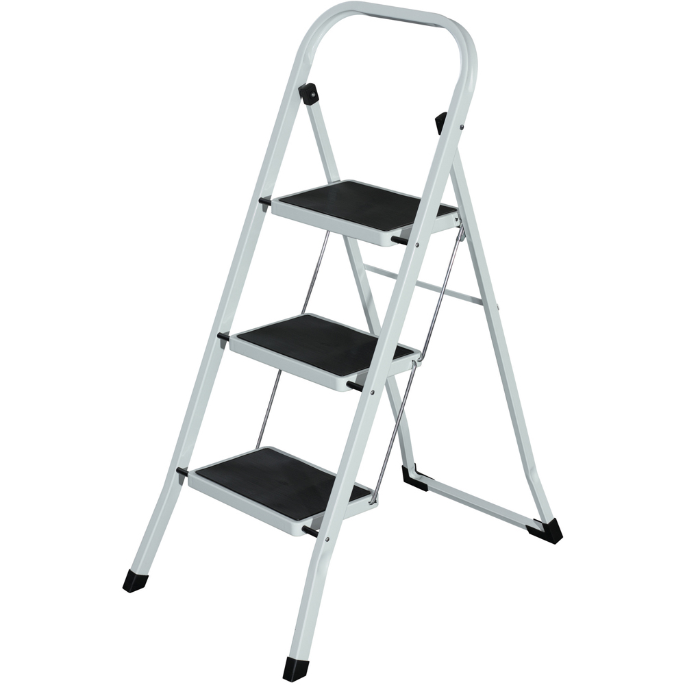 Image for ITALPLAST 3 STEP LADDER 130KG WHITE from OFFICEPLANET OFFICE PRODUCTS DEPOT