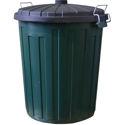 Image for ITALPLAST GARBAGE BIN WITH LID 75 LITRE GREEN/BLACK from Barkers Rubber Stamps & Office Products Depot