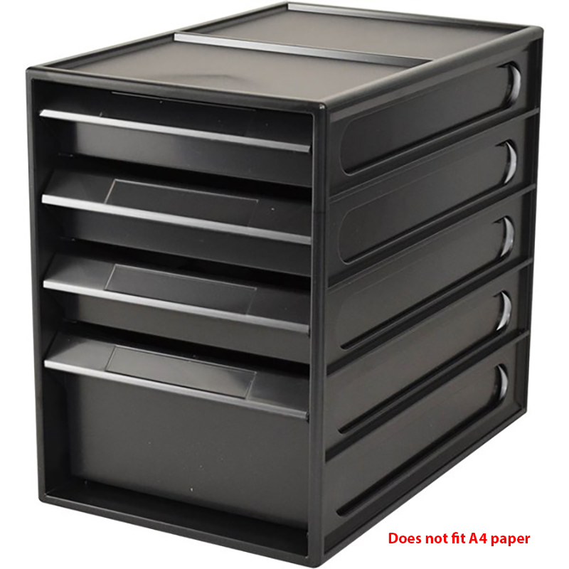 Image for ITALPLAST GREENR RECYCLED OFFICE ORGANISER CABINET 4 DRAWER 255D X 165W X 230H MM BLACK from OFFICEPLANET OFFICE PRODUCTS DEPOT