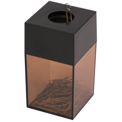 Image for ITALPLAST PAPER CLIP DISPENSER MAGNETIC BLACK/SMOKE from Ross Office Supplies Office Products Depot