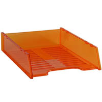 italplast multi fit document tray a4 tinted orange