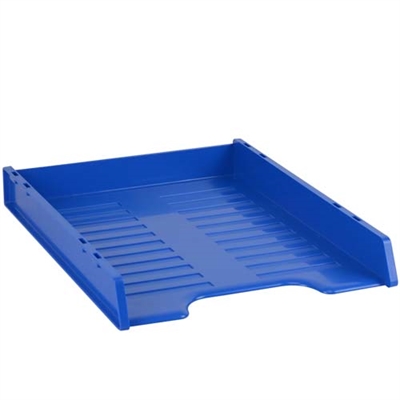 Image for ITALPLAST SLIMLINE MULTI FIT DOCUMENT TRAY A4 BLUEBERRY from Total Supplies Pty Ltd