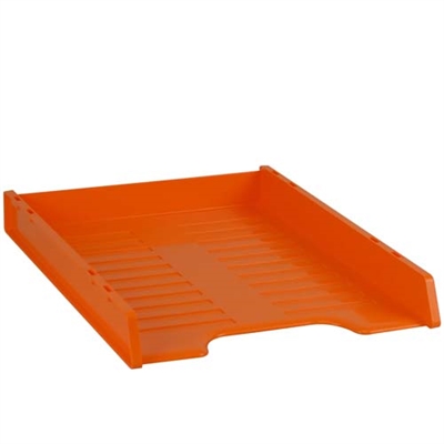 Image for ITALPLAST SLIMLINE MULTI FIT DOCUMENT TRAY A4 MANDARIN from Office Products Depot