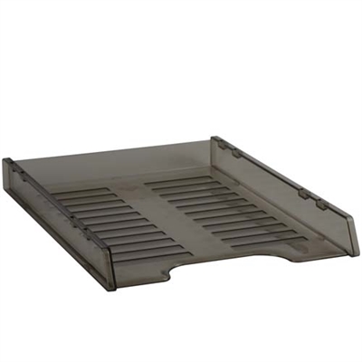 Image for ITALPLAST SLIMLINE MULTI FIT DOCUMENT TRAY A4 SMOKE from MOE Office Products Depot Mackay & Whitsundays
