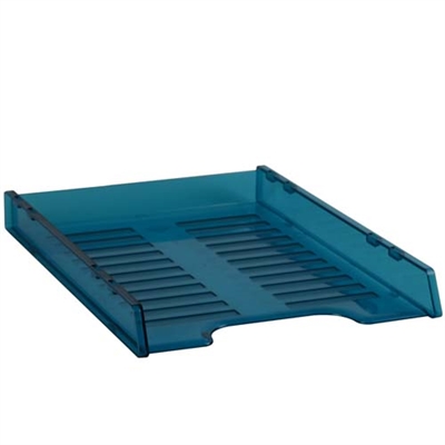 Image for ITALPLAST SLIMLINE MULTI FIT DOCUMENT TRAY A4 TINTED BLUE from Total Supplies Pty Ltd