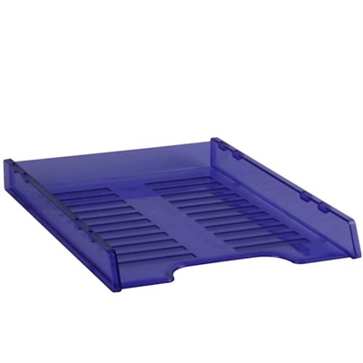 Image for ITALPLAST SLIMLINE MULTI FIT DOCUMENT TRAY A4 TINTED PURPLE from Total Supplies Pty Ltd