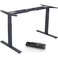 infinity 252m electric height adjustable desk 2 motor black frame only