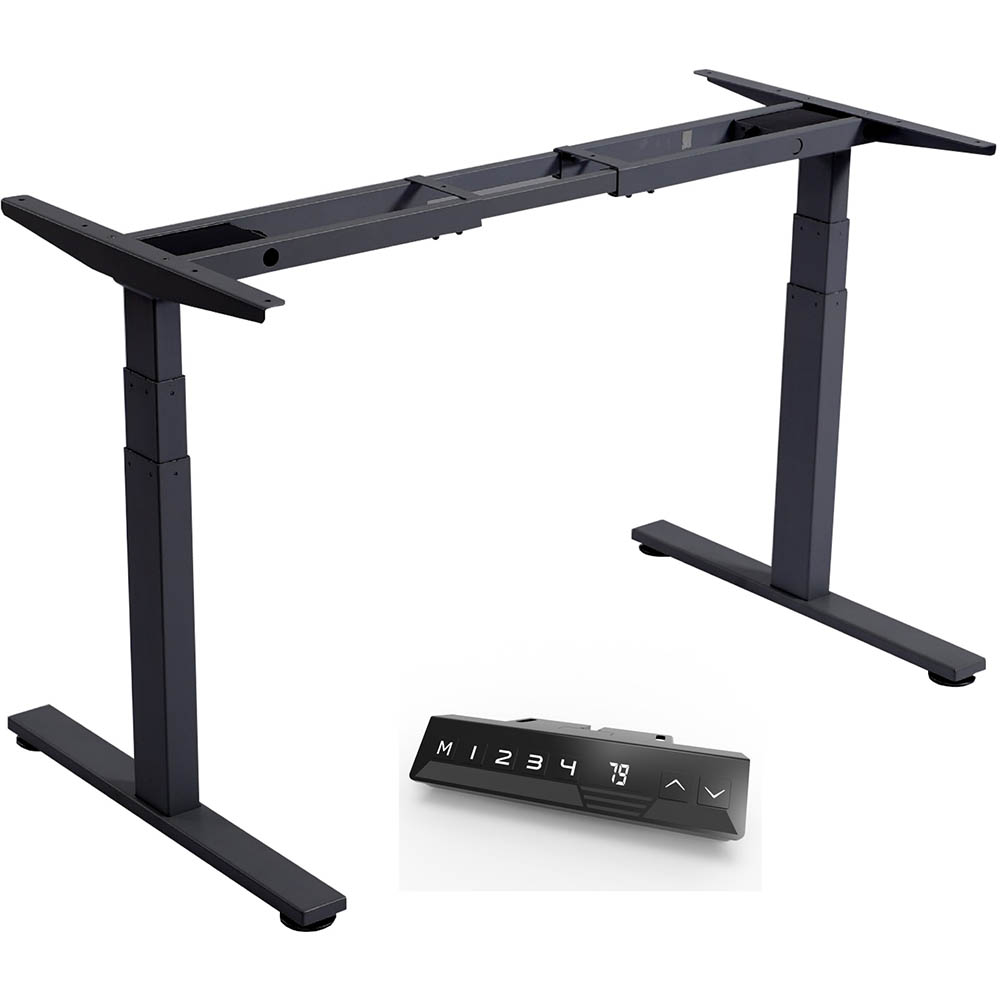 Image for INFINITY 3S2M ELECTRIC HEIGHT ADJUSTABLE DESK 2 MOTOR BLACK FRAME ONLY from Total Supplies Pty Ltd