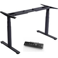 infinity 3s2m electric height adjustable desk 2 motor black frame only