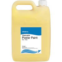initiative washable poster paint 5 litre yellow
