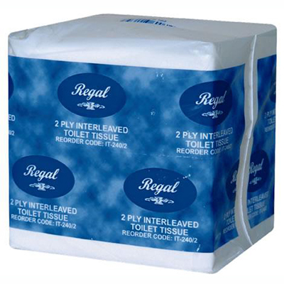 Image for REGAL PREMIUM INTERLEAVED TOILET ROLL 2-PLY 250 SHEET WHITE from Albany Office Products Depot
