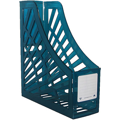 Image for ITALPLAST MAGAZINE STAND TINTED BLUE from Tristate Office Products Depot