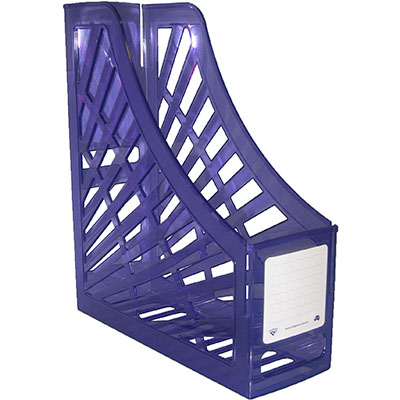 Image for ITALPLAST MAGAZINE STAND TINTED PURPLE from MOE Office Products Depot Mackay & Whitsundays