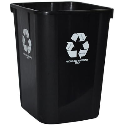 Image for ITALPLAST GREENR TIDY BIN RECYCLE ONLY 32 LITRE BLACK from Albany Office Products Depot
