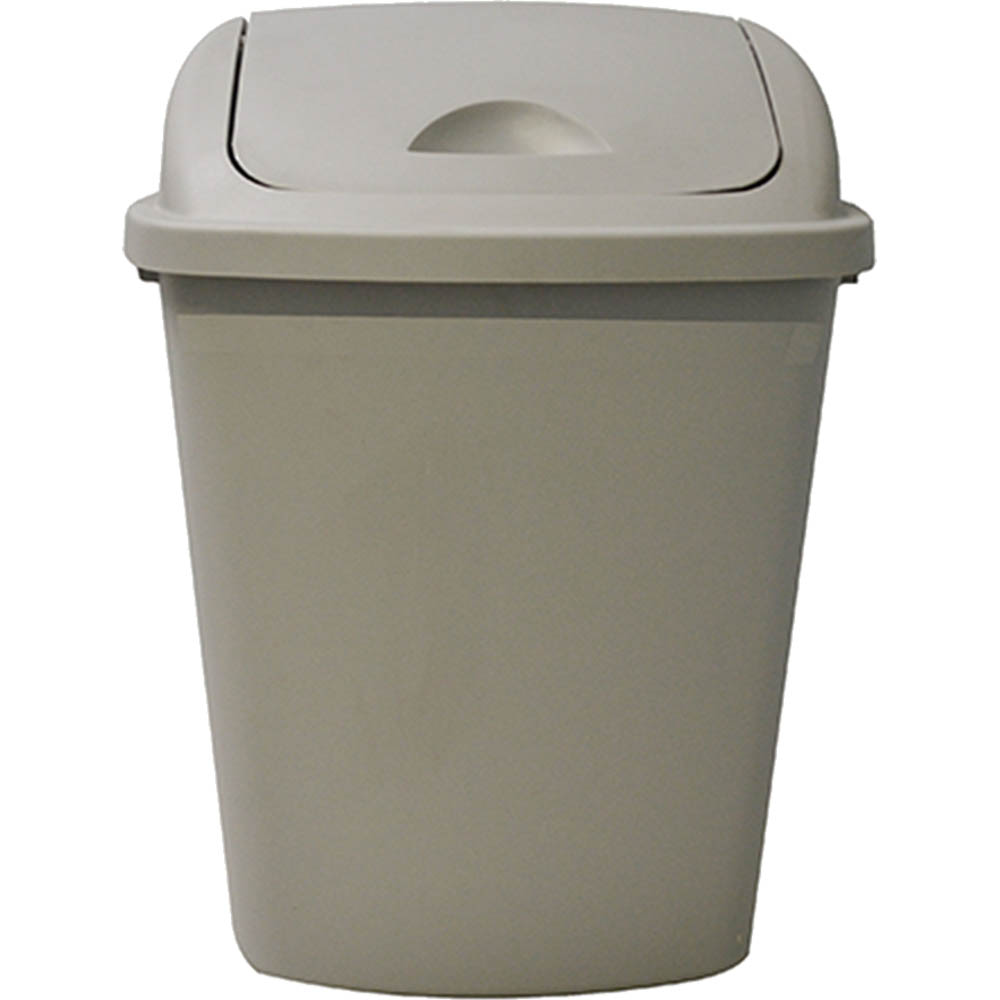 Image for ITALPLAST HEAVY DUTY SWING TOP BIN 42 LITRE GREY from Barkers Rubber Stamps & Office Products Depot