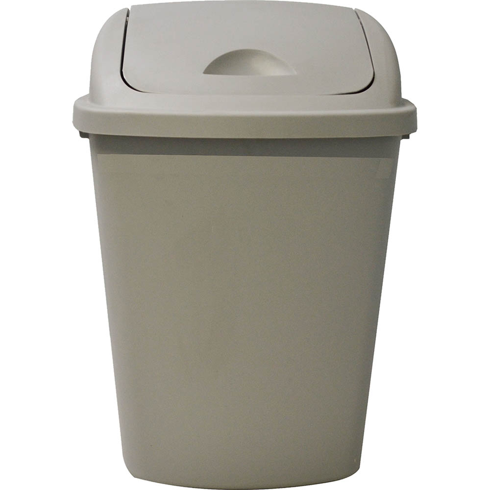 Image for ITALPLAST HEAVY DUTY SWING TOP BIN 58 LITRE GREY from Barkers Rubber Stamps & Office Products Depot