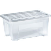 italplast storage+ modular storage box with lid 5 litre graphite