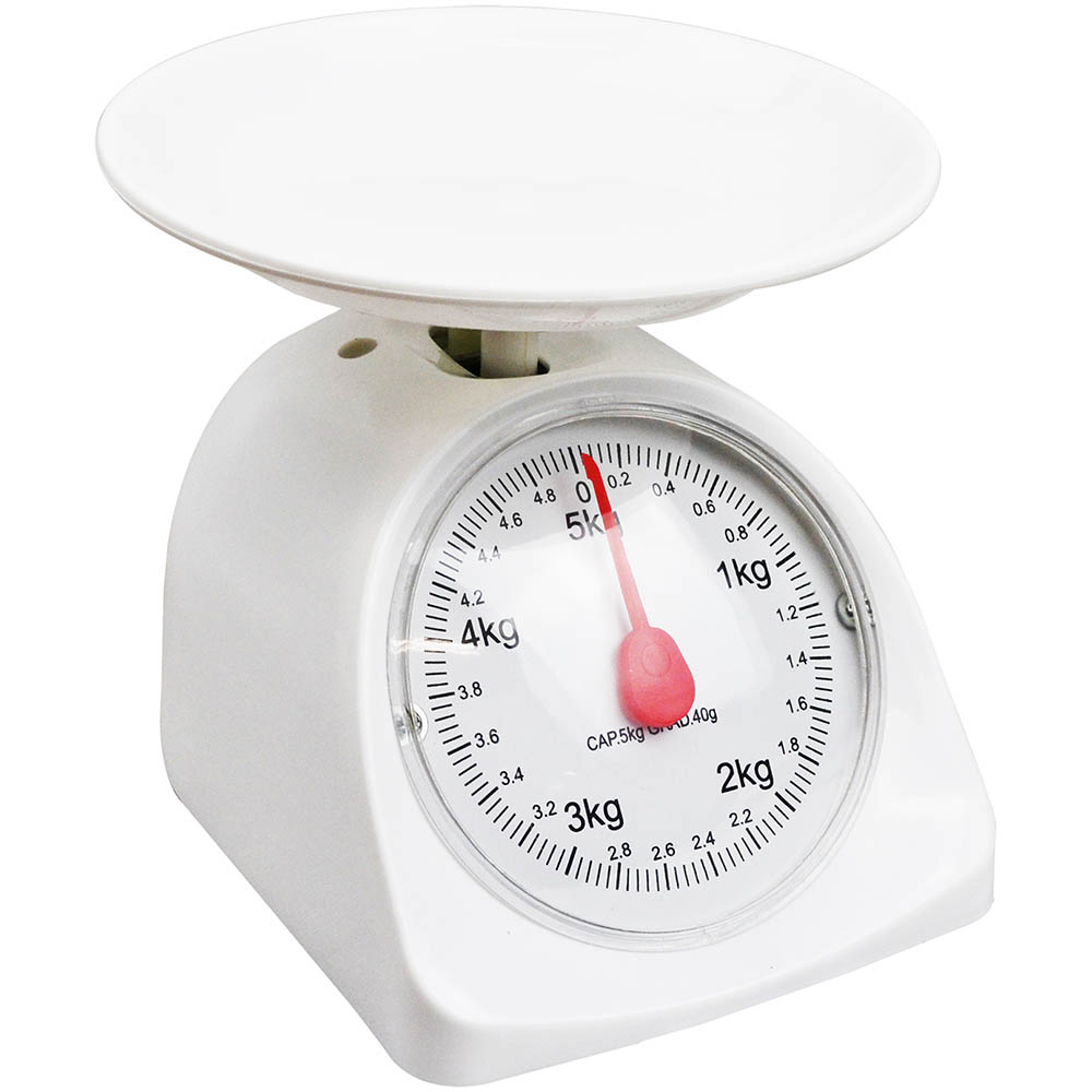 Image for ITALPLAST SPRING SCALES 5KG WHITE from MOE Office Products Depot Mackay & Whitsundays