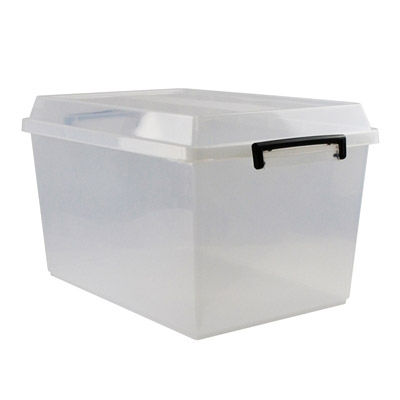 Image for ITALPLAST STORAGE BOX WITH LID 48 LITRE CLEAR from Office Products Depot