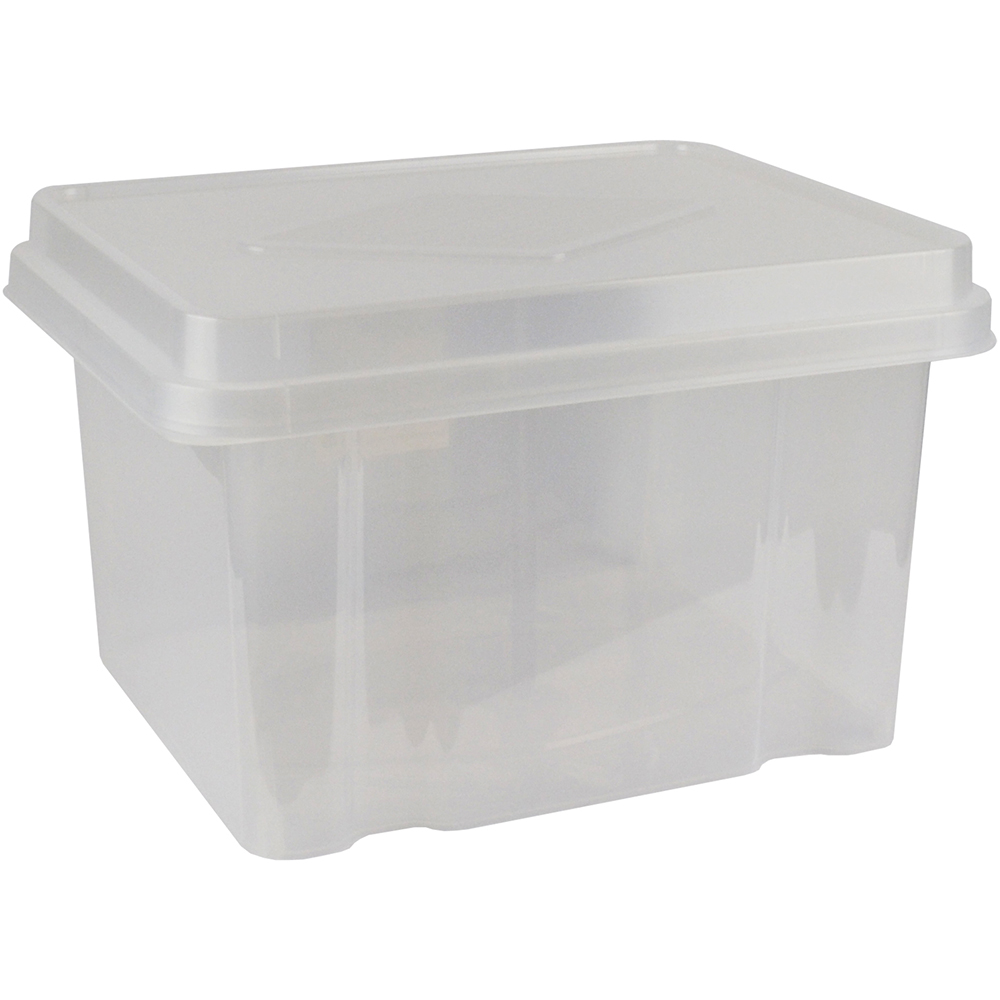 Image for ITALPLAST FILE STORAGE BOX 32 LITRE CLEAR/CLEAR LID from Office Products Depot