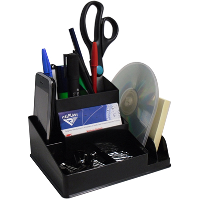 Image for ITALPLAST DESK ORGANISER BLACK from Tristate Office Products Depot