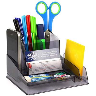 Image for ITALPLAST DESK ORGANISER SMOKE from Tristate Office Products Depot