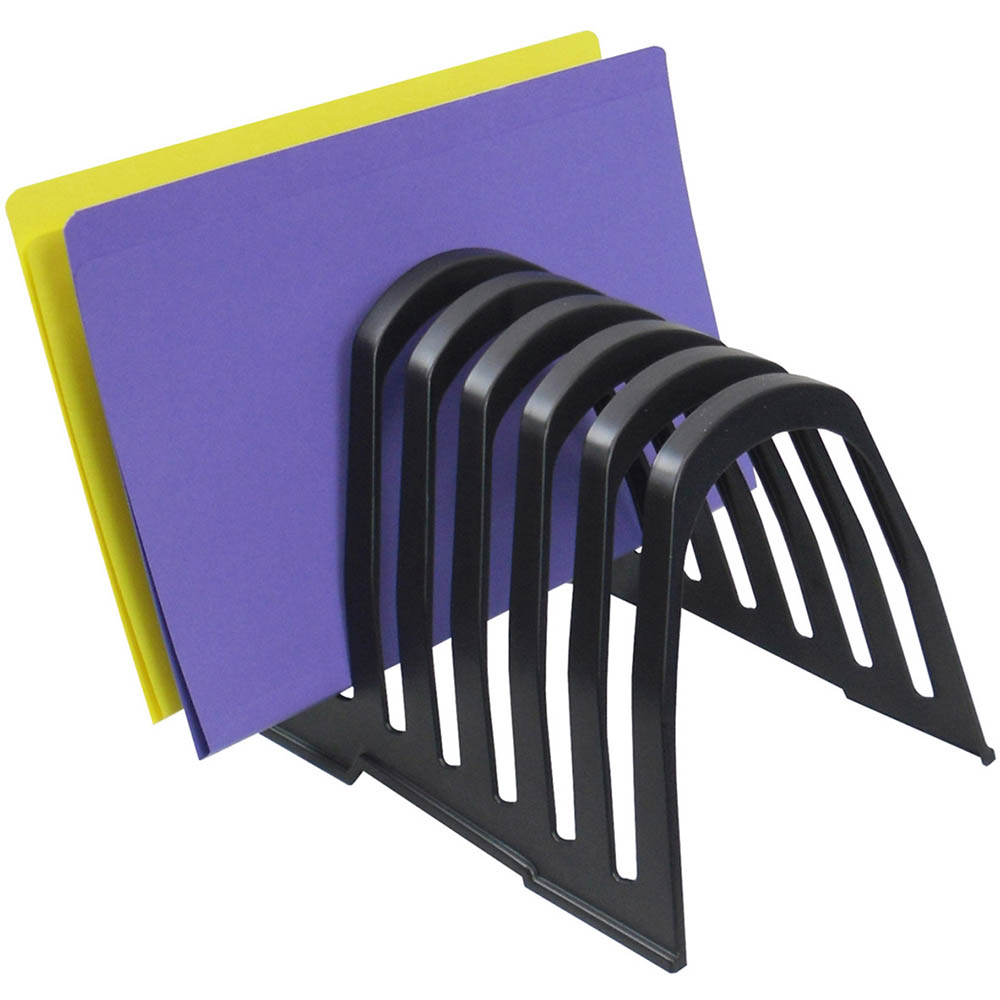 Image for ITALPLAST PLASTIC STEP FILE ORGANISER BLACK from MOE Office Products Depot Mackay & Whitsundays