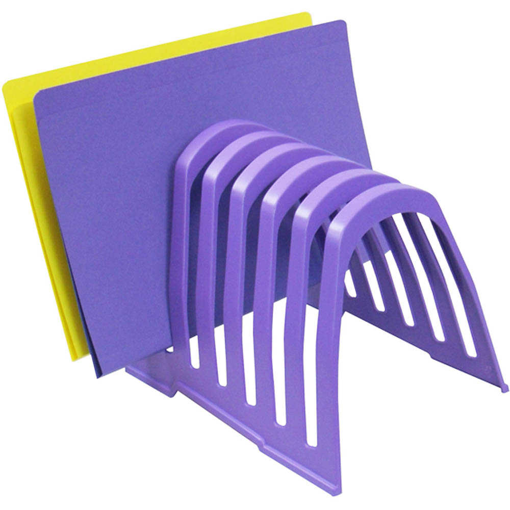 Image for ITALPLAST PLASTIC STEP FILE ORGANISER GRAPE from Tristate Office Products Depot