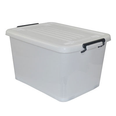 Image for ITALPLAST ROLLER STORAGE BOX WITH LID 55 LITRE CLEAR from Office Products Depot Gold Coast