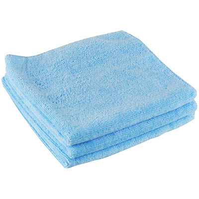 Image for ITALPLAST MICROFIBRE CLOTHS BLUE PACK 3 from Total Supplies Pty Ltd