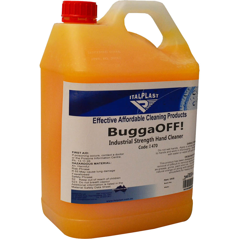 Image for ITALPLAST BUGGA OFF HAND CLEANER INDUSTRIAL STRENGTH 5 LITRE from Ross Office Supplies Office Products Depot