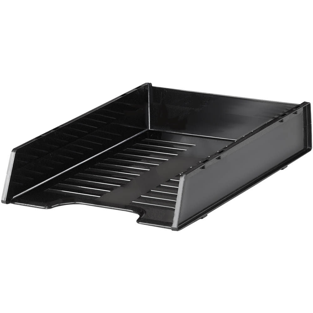 Image for ITALPLAST GREENR RECYCLED MULTI FIT DOCUMENT TRAY A4 BLACK from Total Supplies Pty Ltd