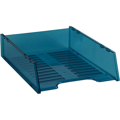 Image for ITALPLAST MULTI FIT DOCUMENT TRAY A4 TINTED BLUE from Total Supplies Pty Ltd