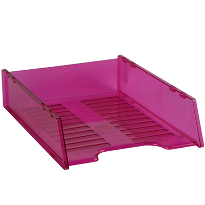 Image for ITALPLAST MULTI FIT DOCUMENT TRAY A4 TINTED PINK from Total Supplies Pty Ltd