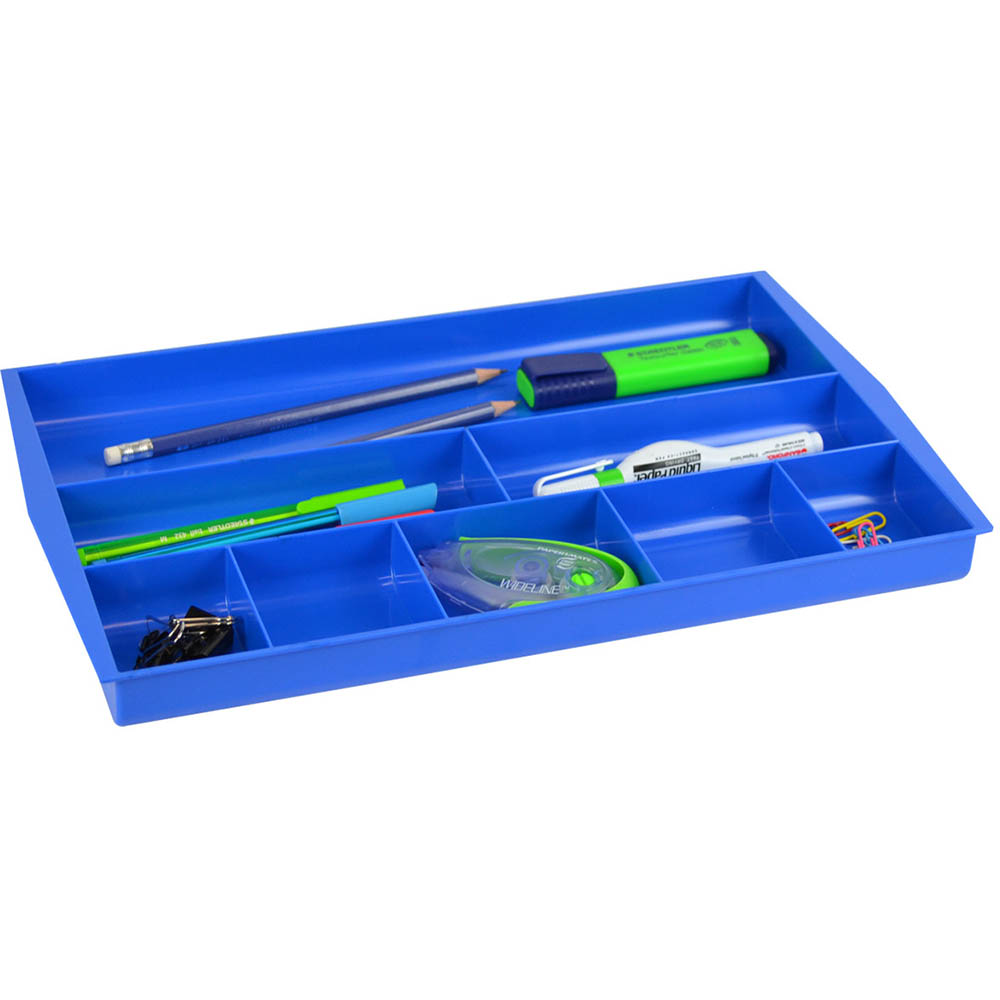 Image for ITALPLAST DRAWER TIDY 8 COMPARTMENT BLUEBERRY from Ross Office Supplies Office Products Depot