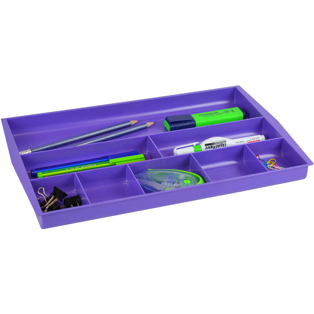 Image for ITALPLAST DRAWER TIDY 8 COMPARTMENT GRAPE from Tristate Office Products Depot